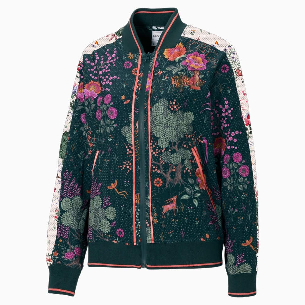 Floral Bomber Jacket - Green